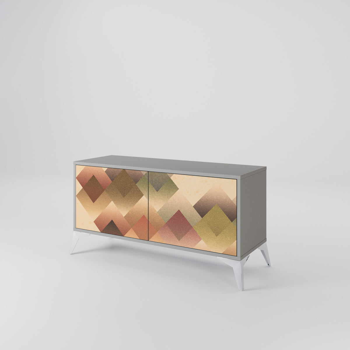 GEOMETRIC FUSION Mueble de TV Compacto de 2 puertas