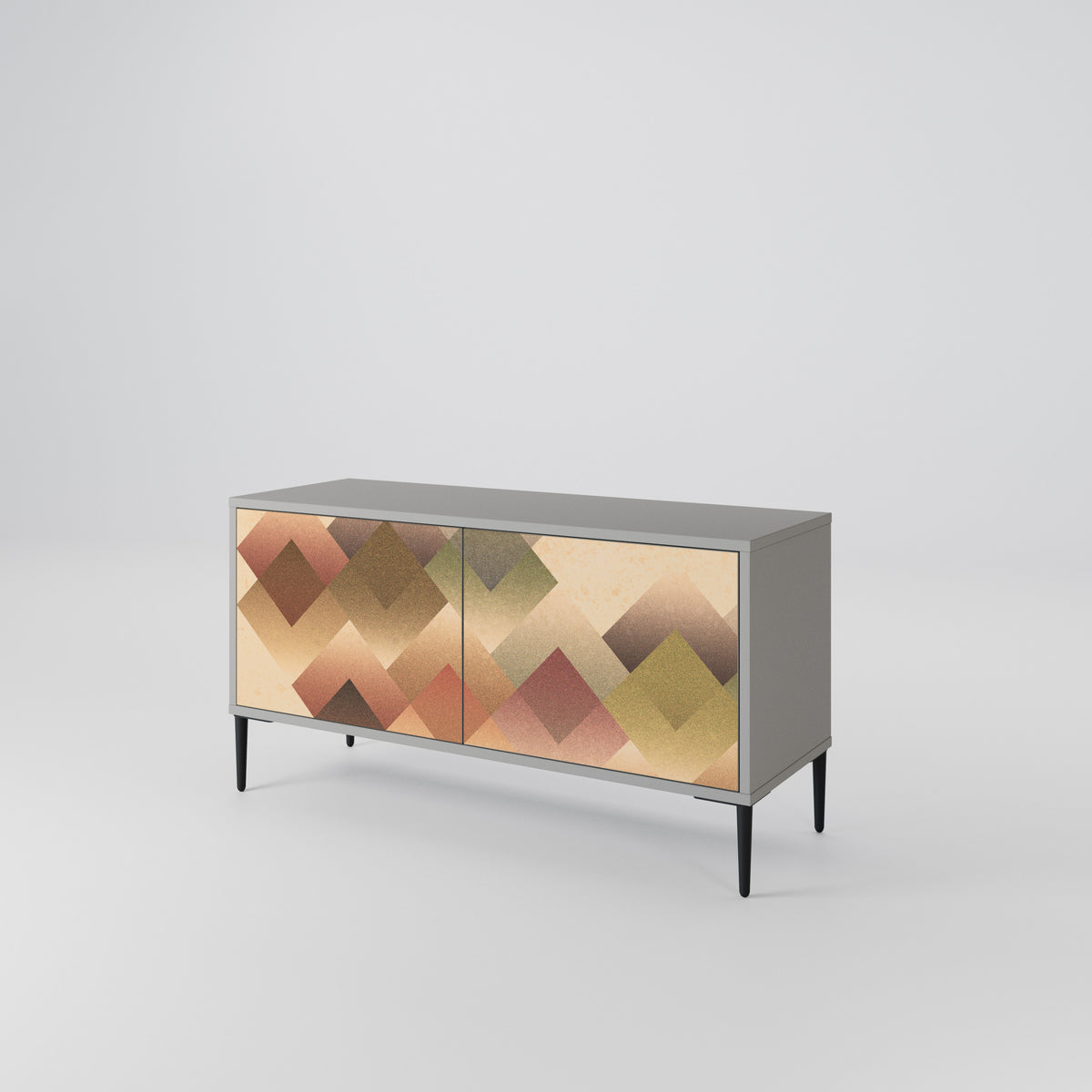 GEOMETRIC FUSION Mueble de TV Compacto de 2 puertas