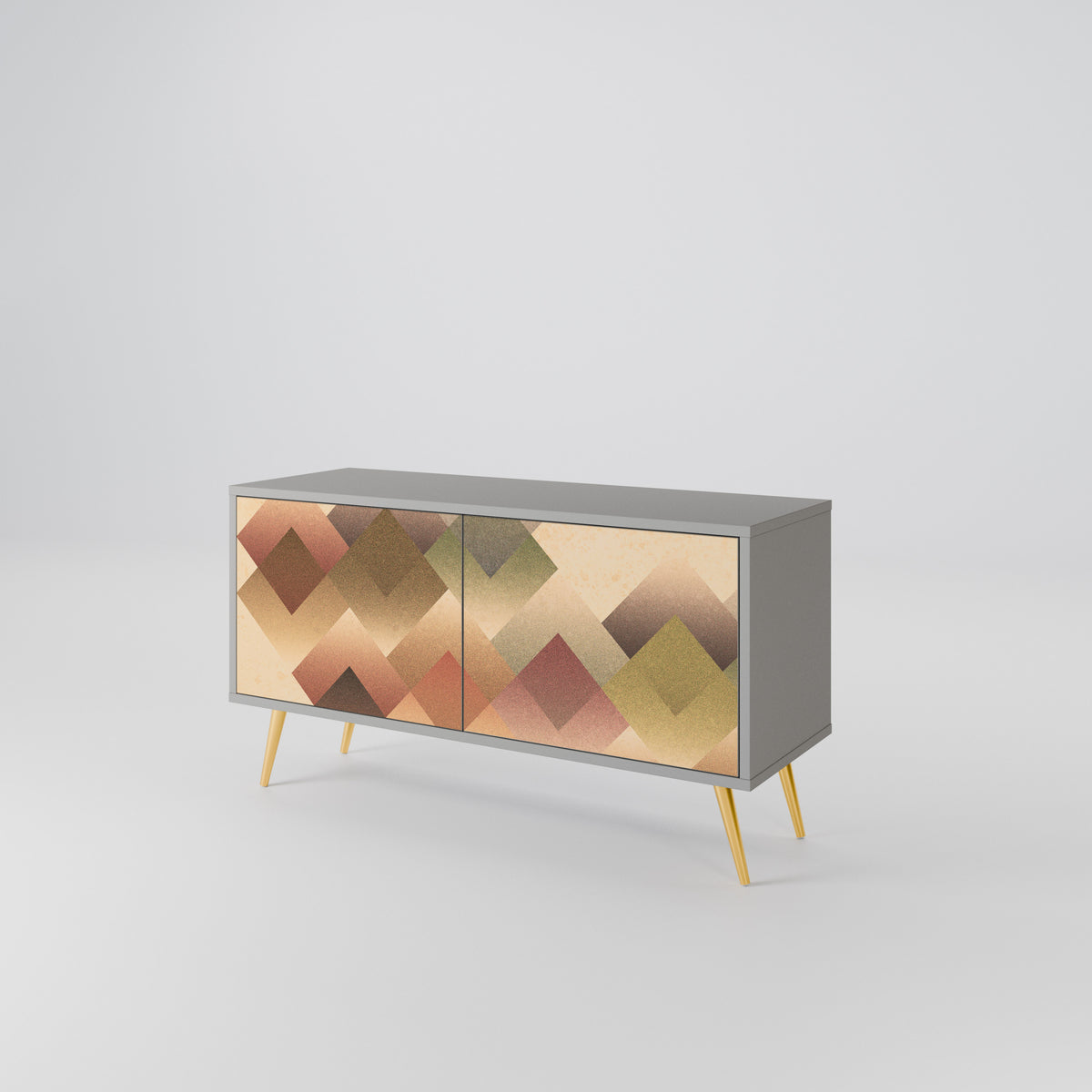 GEOMETRIC FUSION Mueble de TV Compacto de 2 puertas