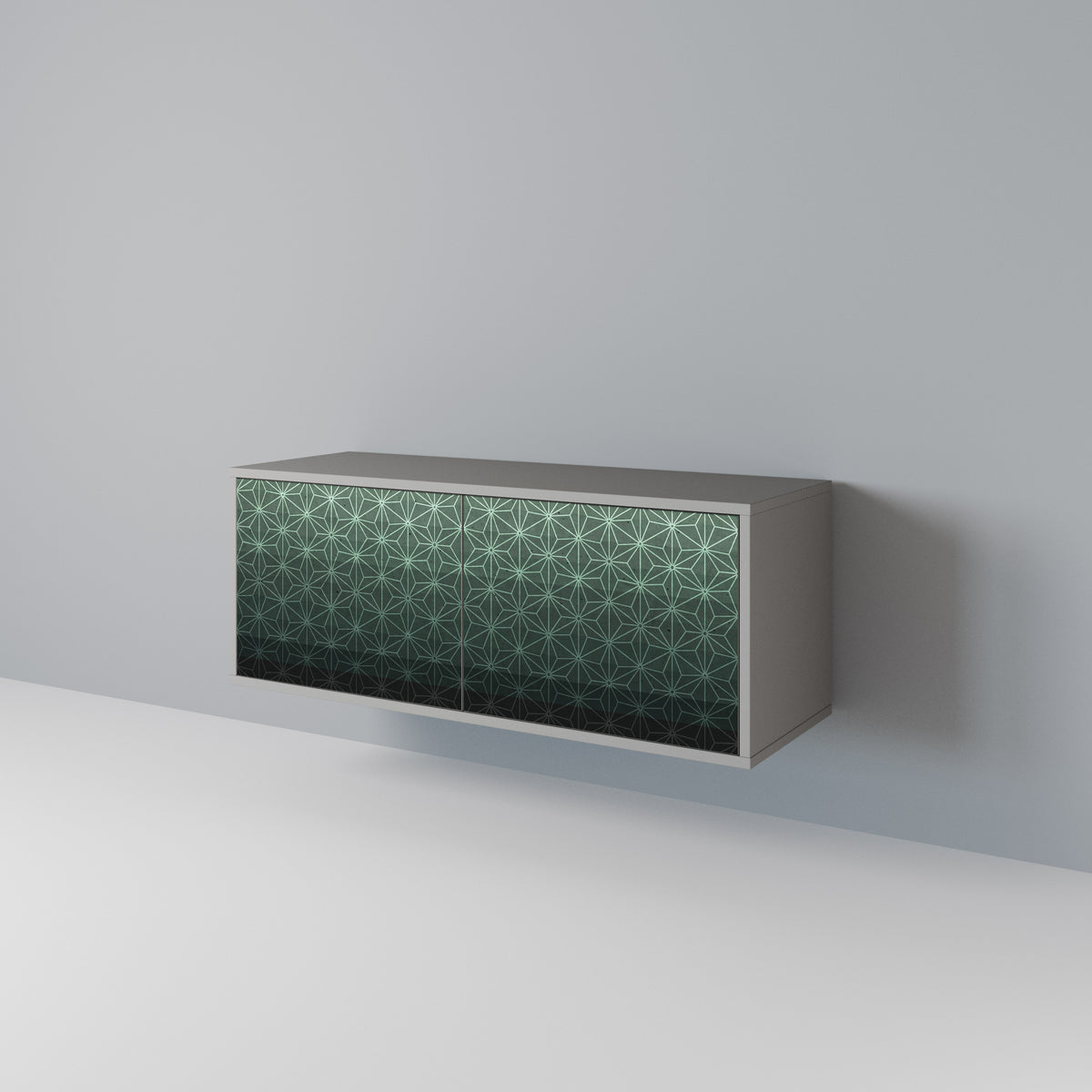 ORNAMENTAL GLIMMER Mueble de TV Compacto de 2 puertas