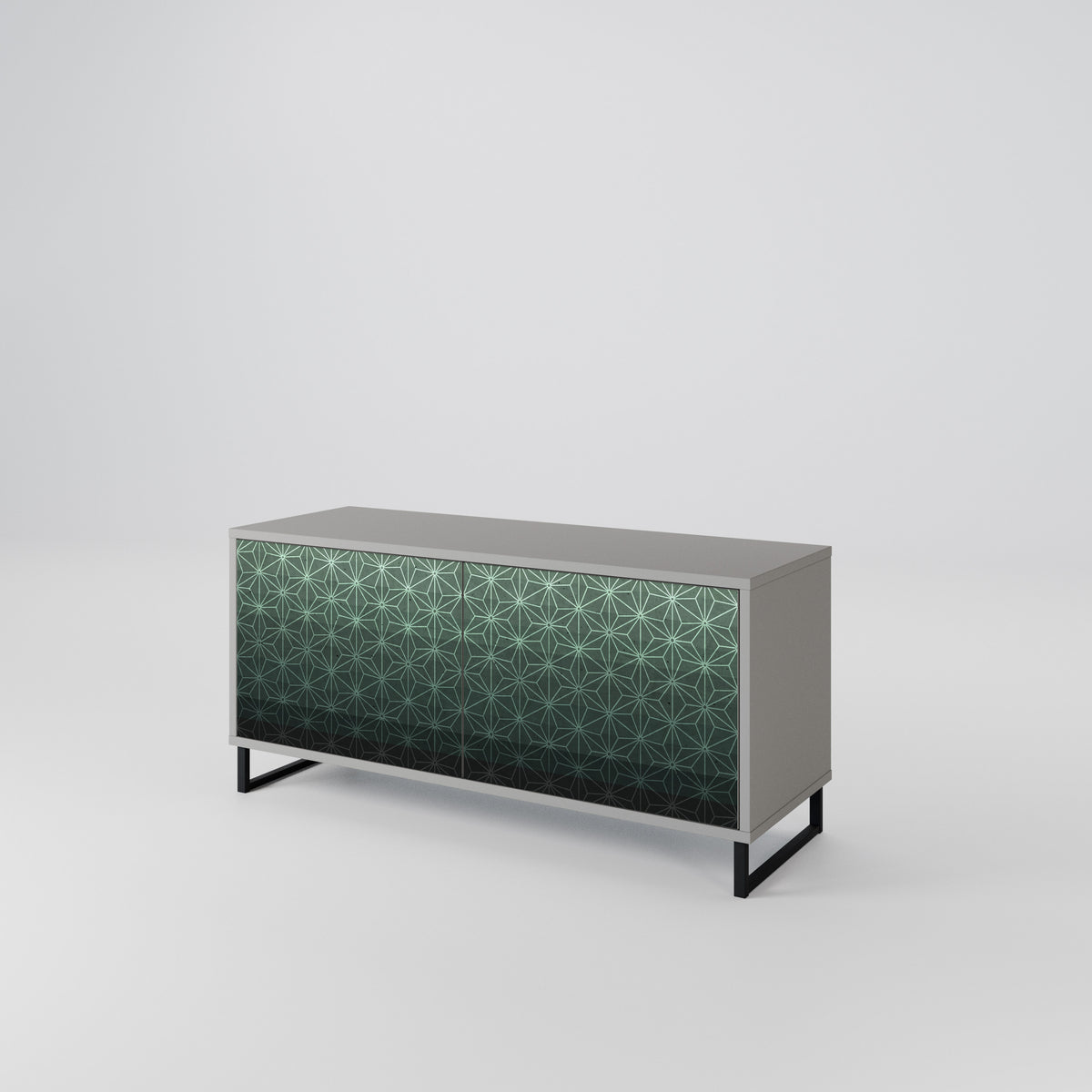 ORNAMENTAL GLIMMER Mueble de TV Compacto de 2 puertas