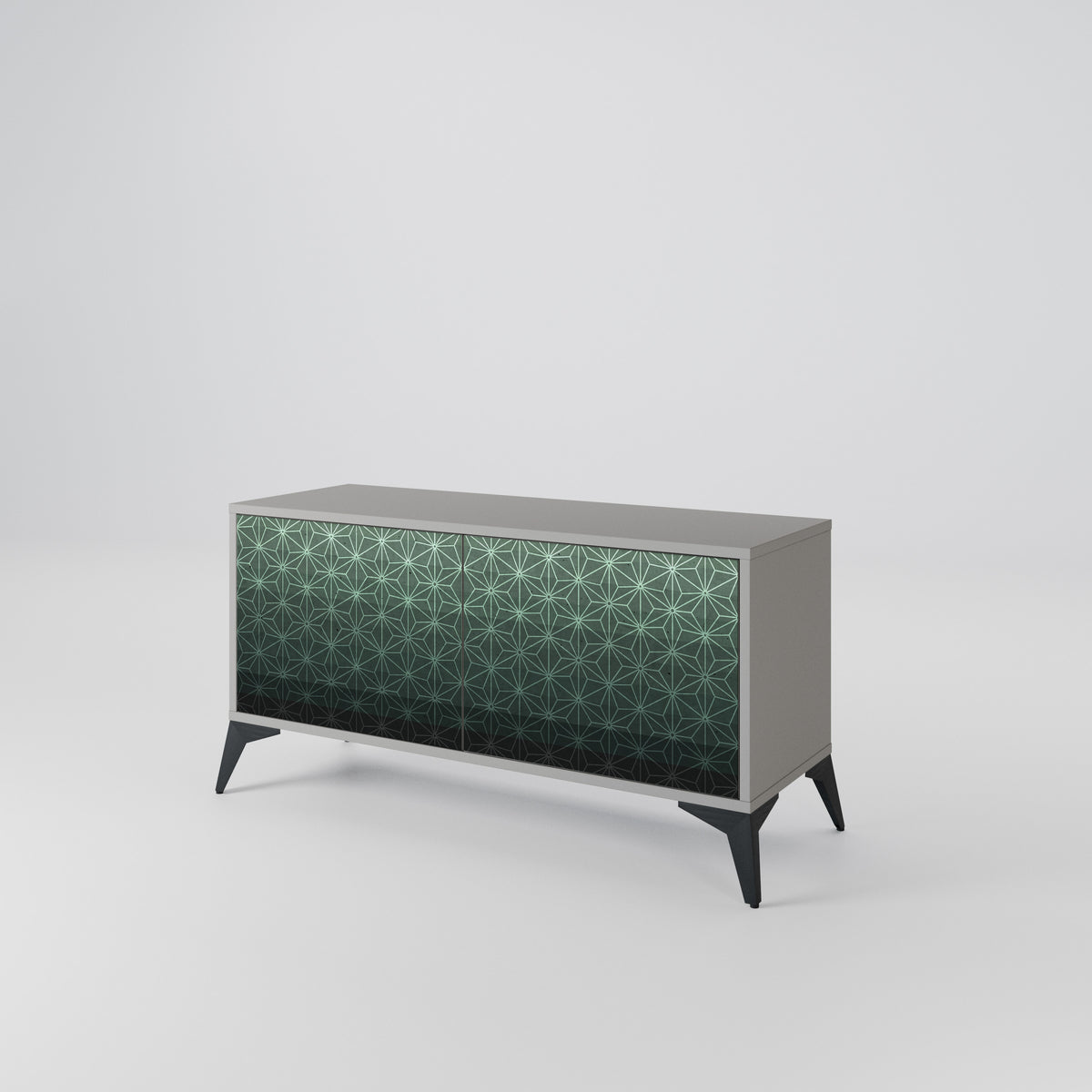 ORNAMENTAL GLIMMER Mueble de TV Compacto de 2 puertas
