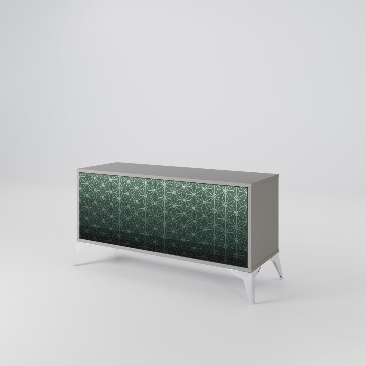 ORNAMENTAL GLIMMER Mueble de TV Compacto de 2 puertas