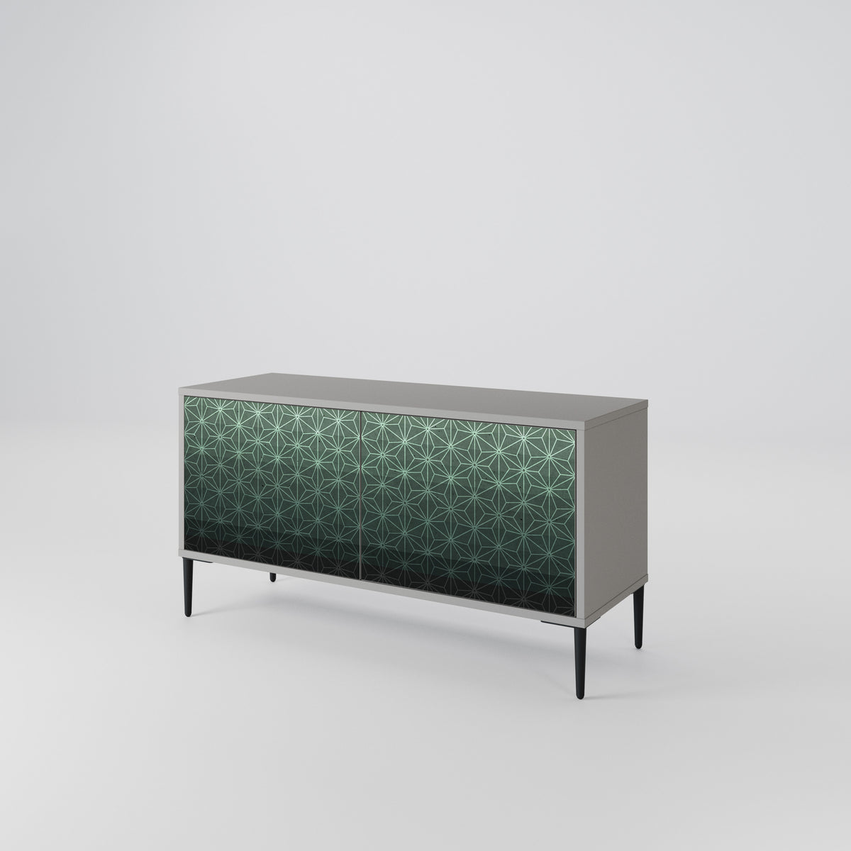 ORNAMENTAL GLIMMER Mueble de TV Compacto de 2 puertas