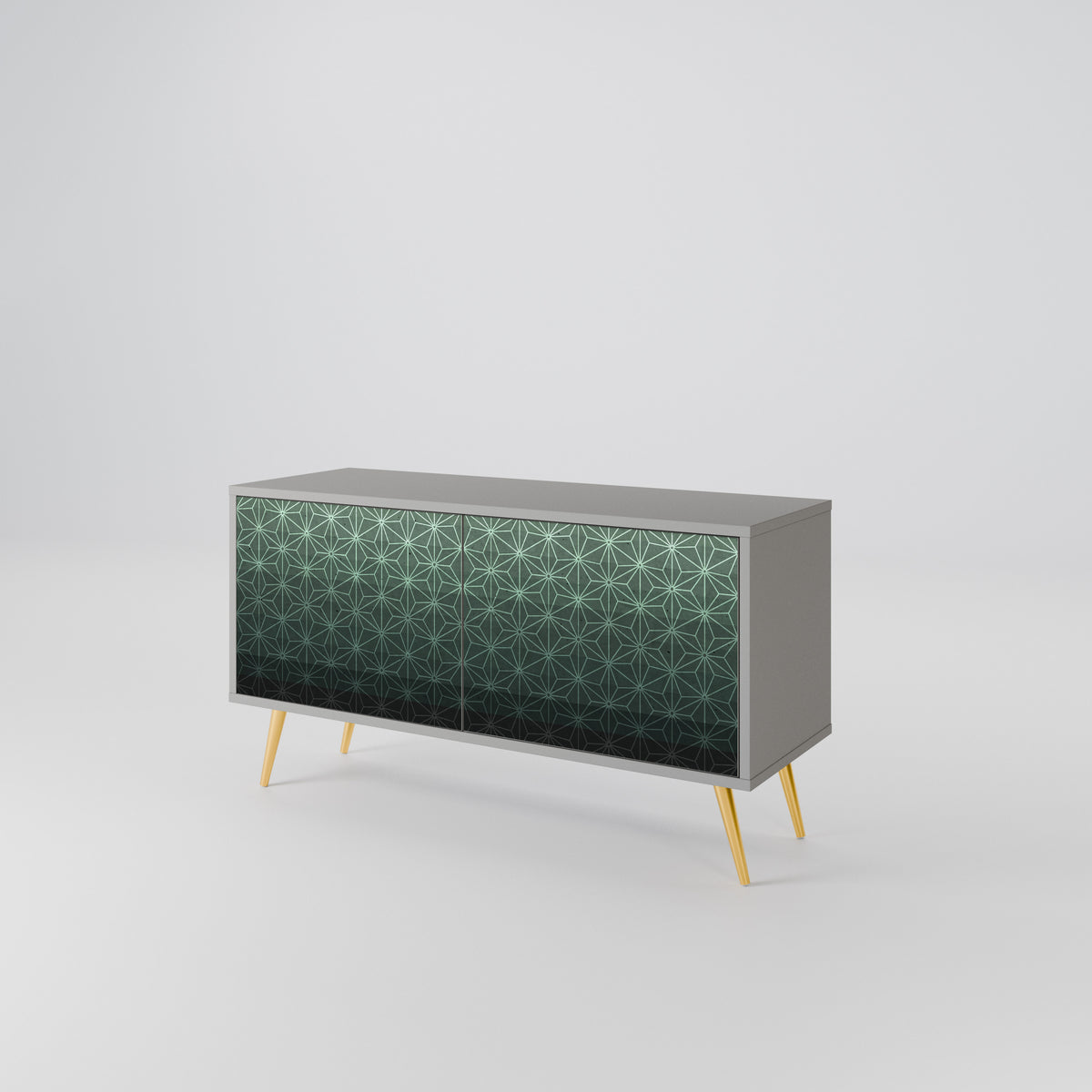 ORNAMENTAL GLIMMER Mueble de TV Compacto de 2 puertas