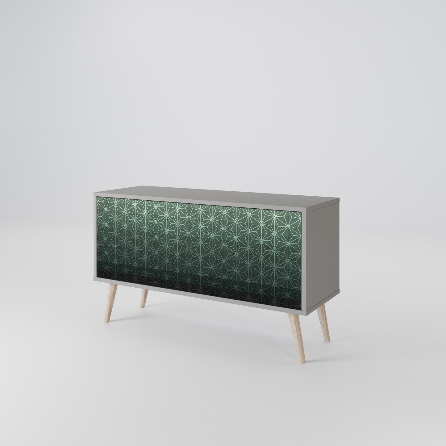 ORNAMENTAL GLIMMER Mueble de TV Compacto de 2 puertas
