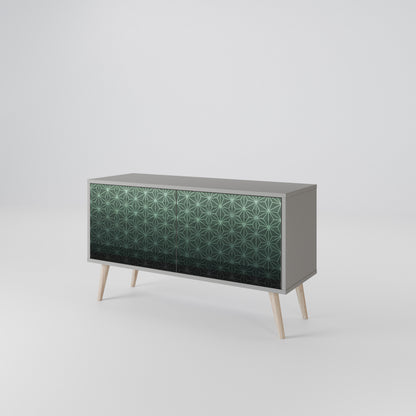 ORNAMENTAL GLIMMER Mueble de TV Compacto de 2 puertas