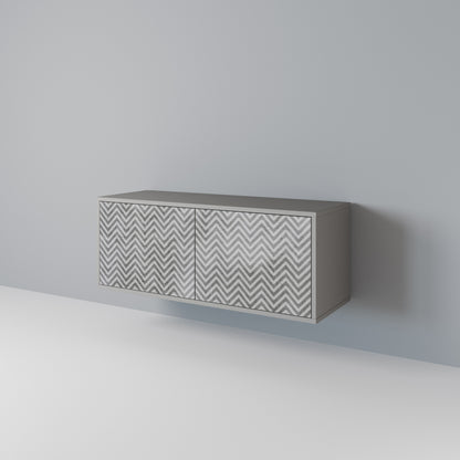 CONCRETE ZIG ZAG Mueble de TV Compacto de 2 puertas