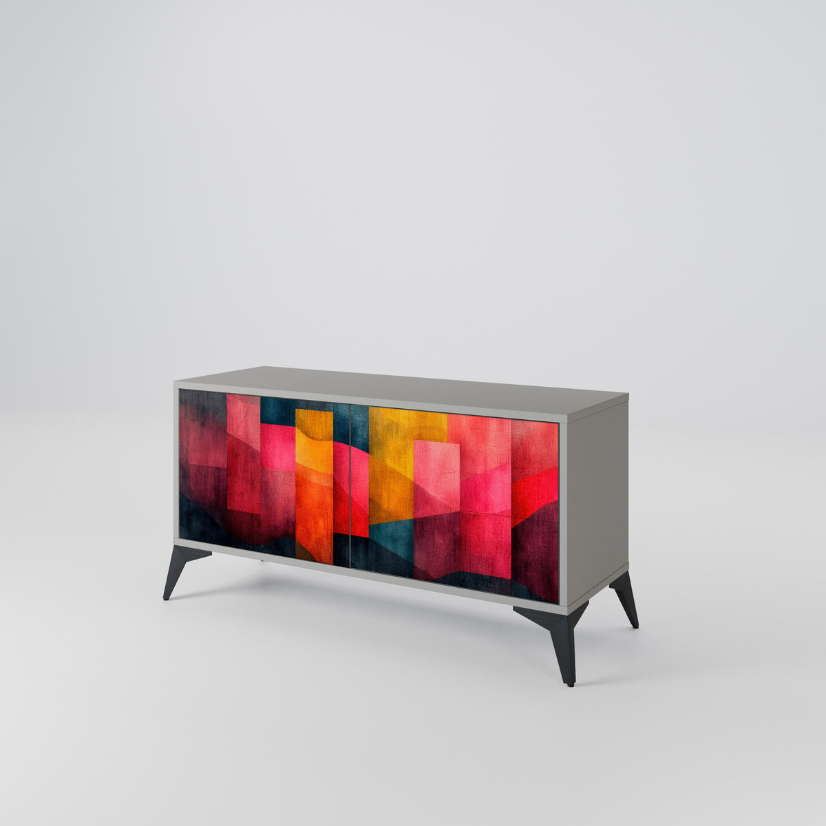 COLORFUL SOUNDS Mueble de TV Compacto de 2 puertas