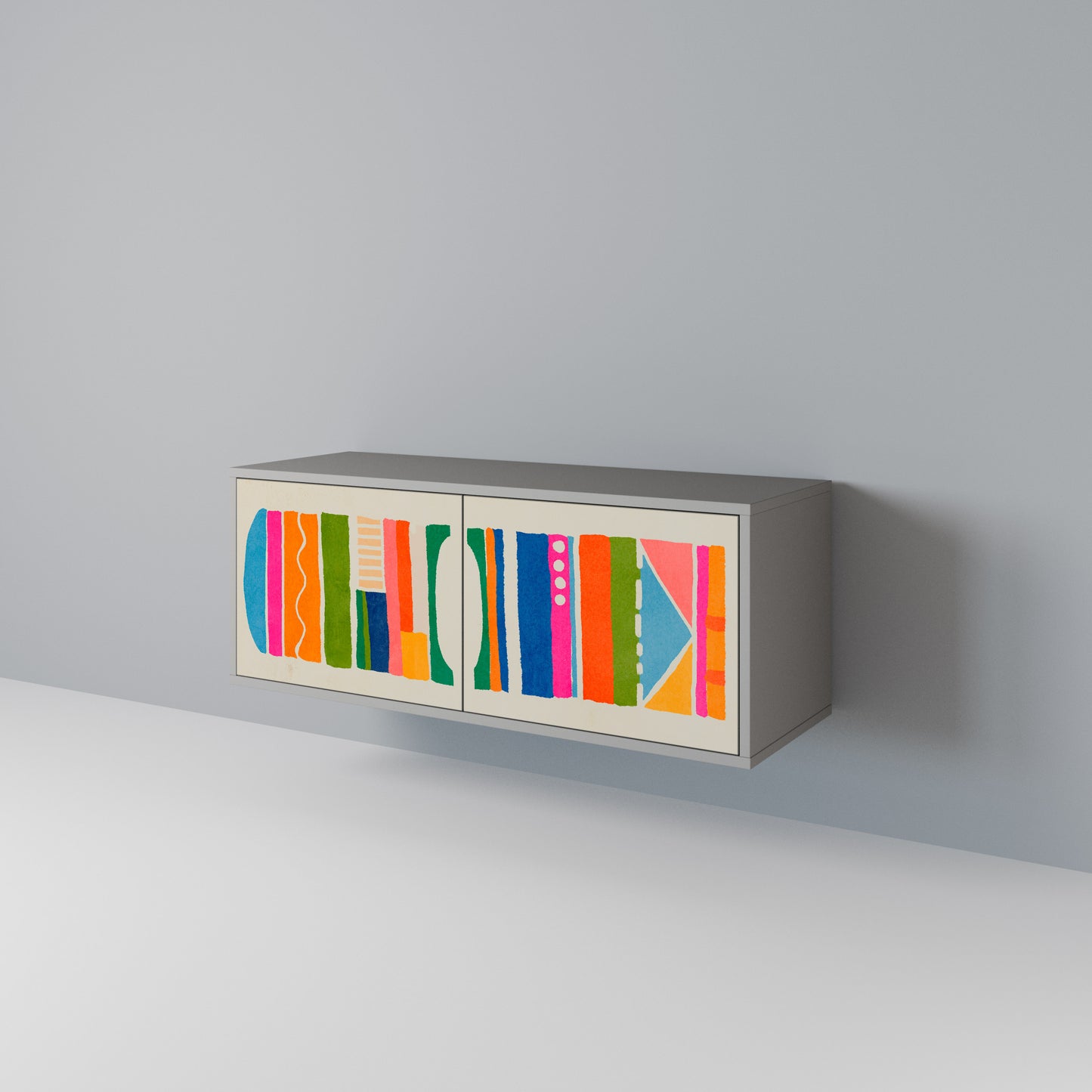 GEOMETRIC SHINE Mueble de TV Compacto de 2 puertas