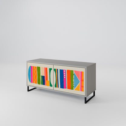 GEOMETRIC SHINE Mueble de TV Compacto de 2 puertas