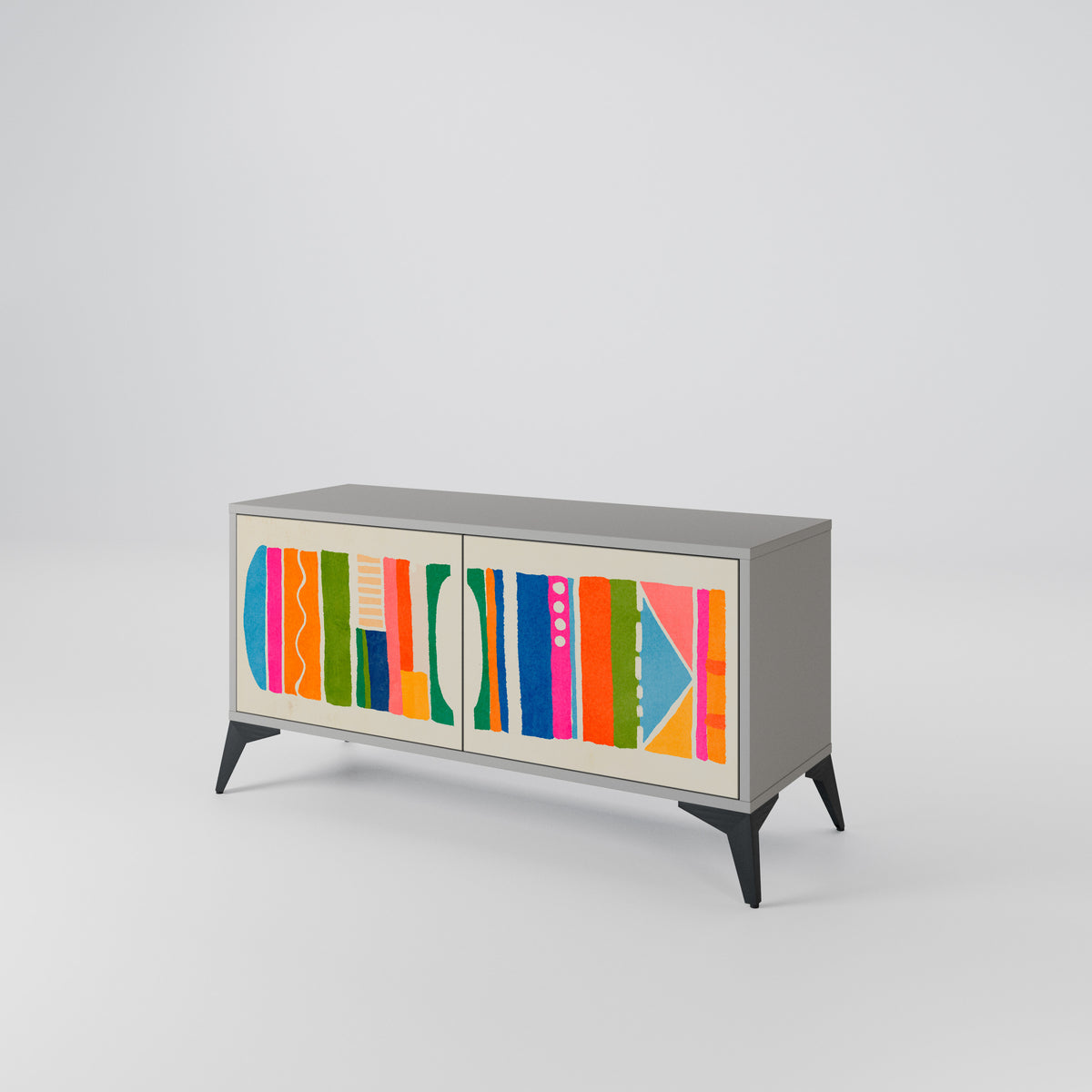 GEOMETRIC SHINE Mueble de TV Compacto de 2 puertas