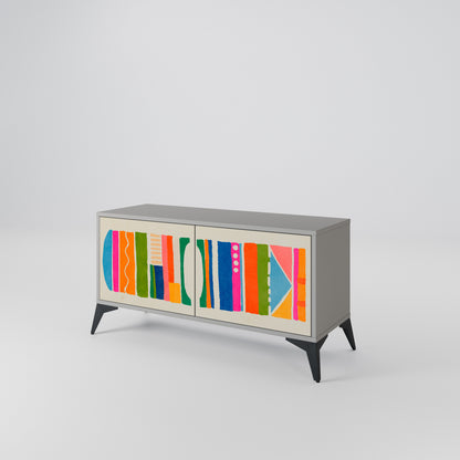 GEOMETRIC SHINE Mueble de TV Compacto de 2 puertas