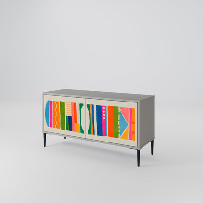 GEOMETRIC SHINE Mueble de TV Compacto de 2 puertas