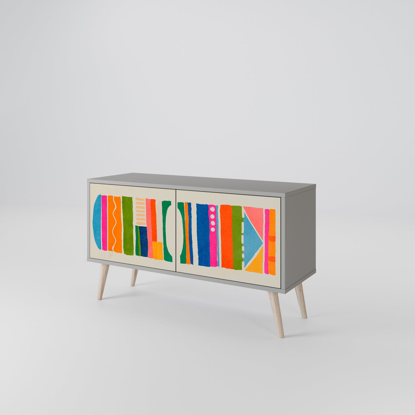 GEOMETRIC SHINE Mueble de TV Compacto de 2 puertas