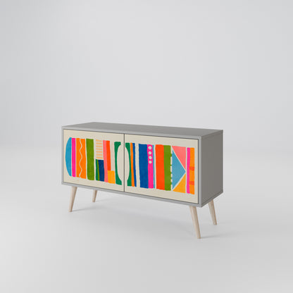 GEOMETRIC SHINE Mueble de TV Compacto de 2 puertas