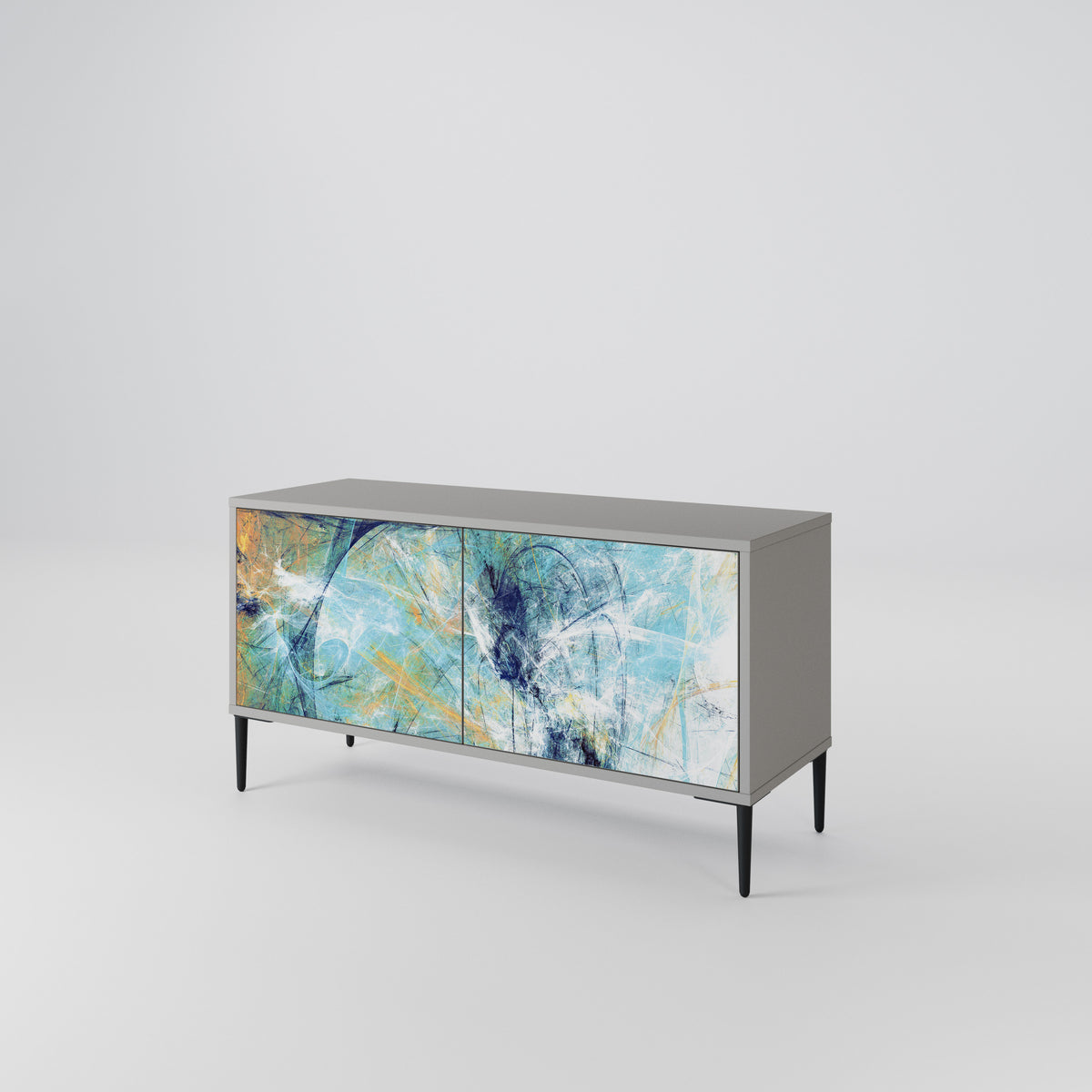 ABSTRACT THOUGHTS Mueble de TV Compacto de 2 puertas