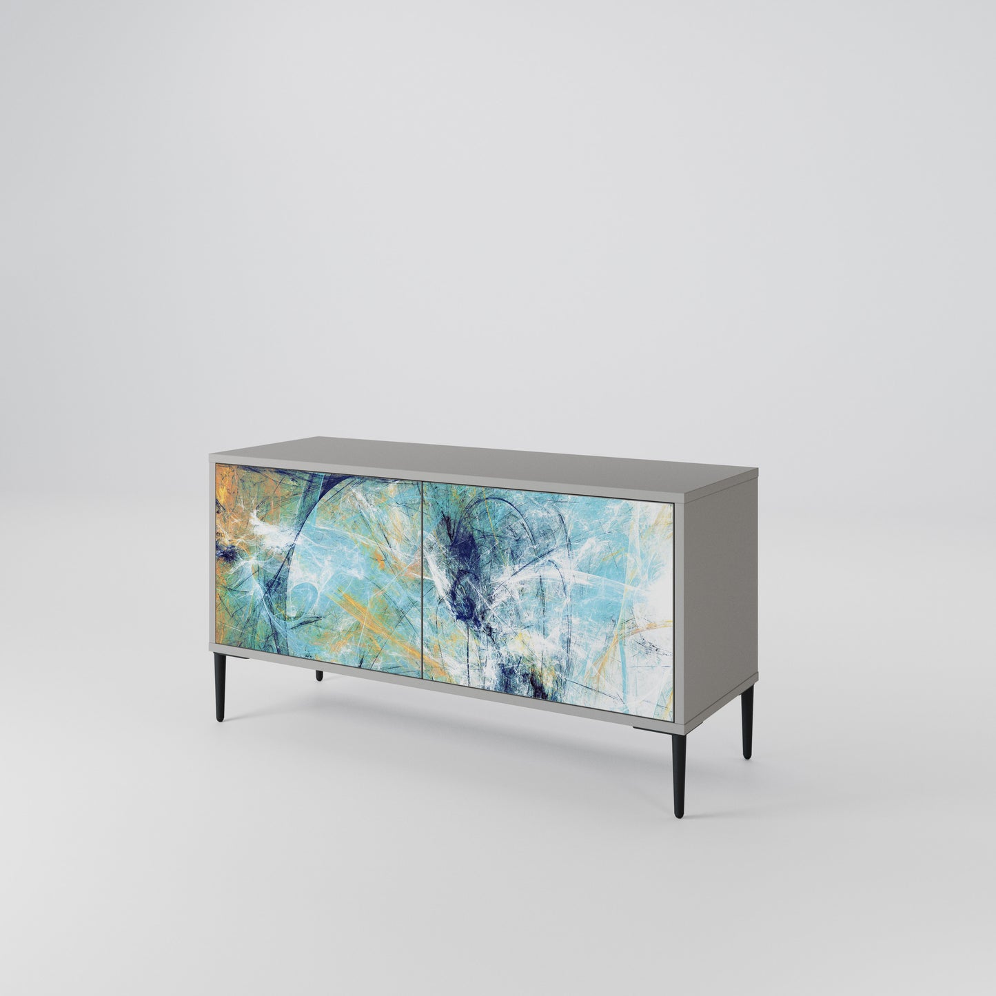 ABSTRACT THOUGHTS Mueble de TV Compacto de 2 puertas