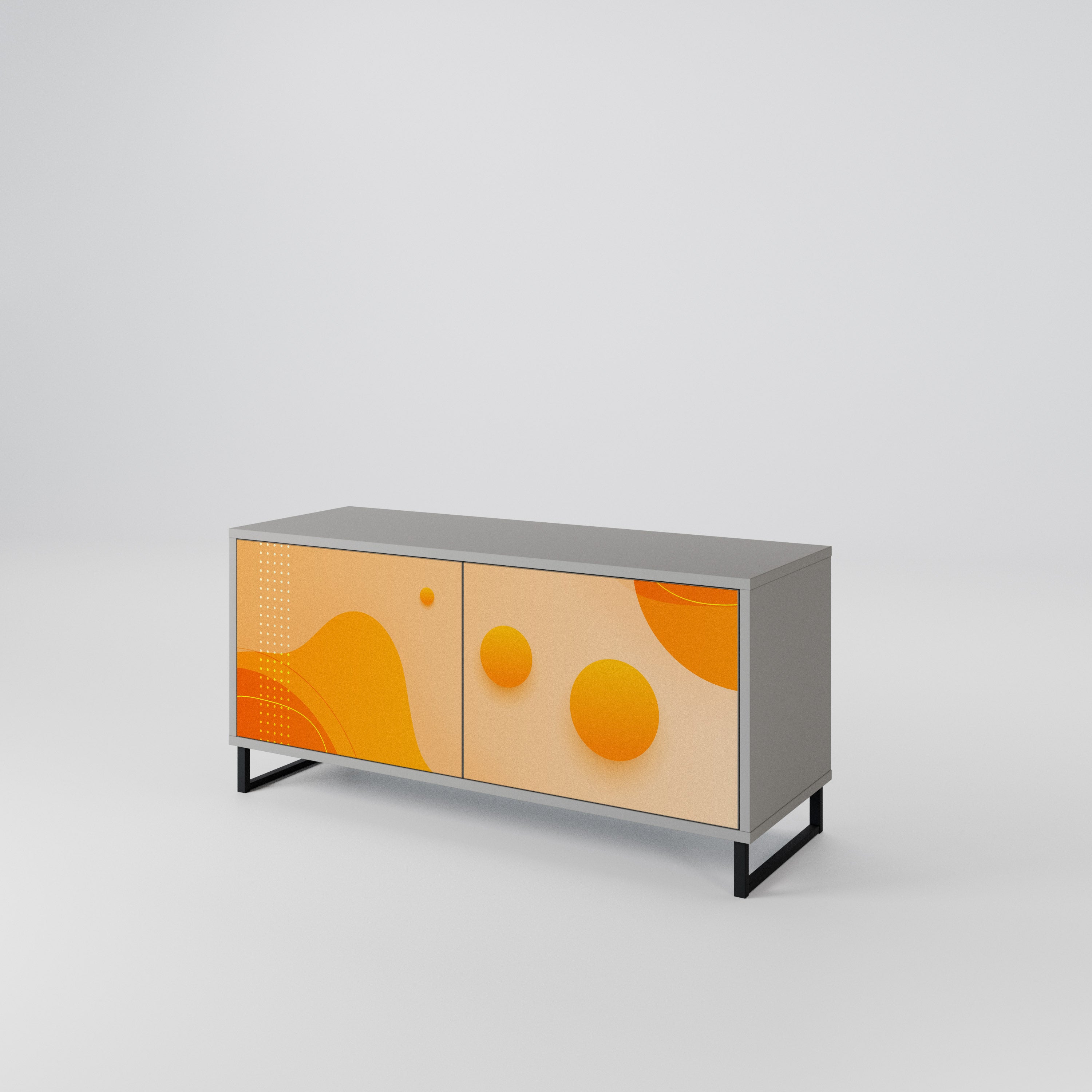 ORANGE ARRANGEMENT Mueble de TV Compacto de 2 puertas