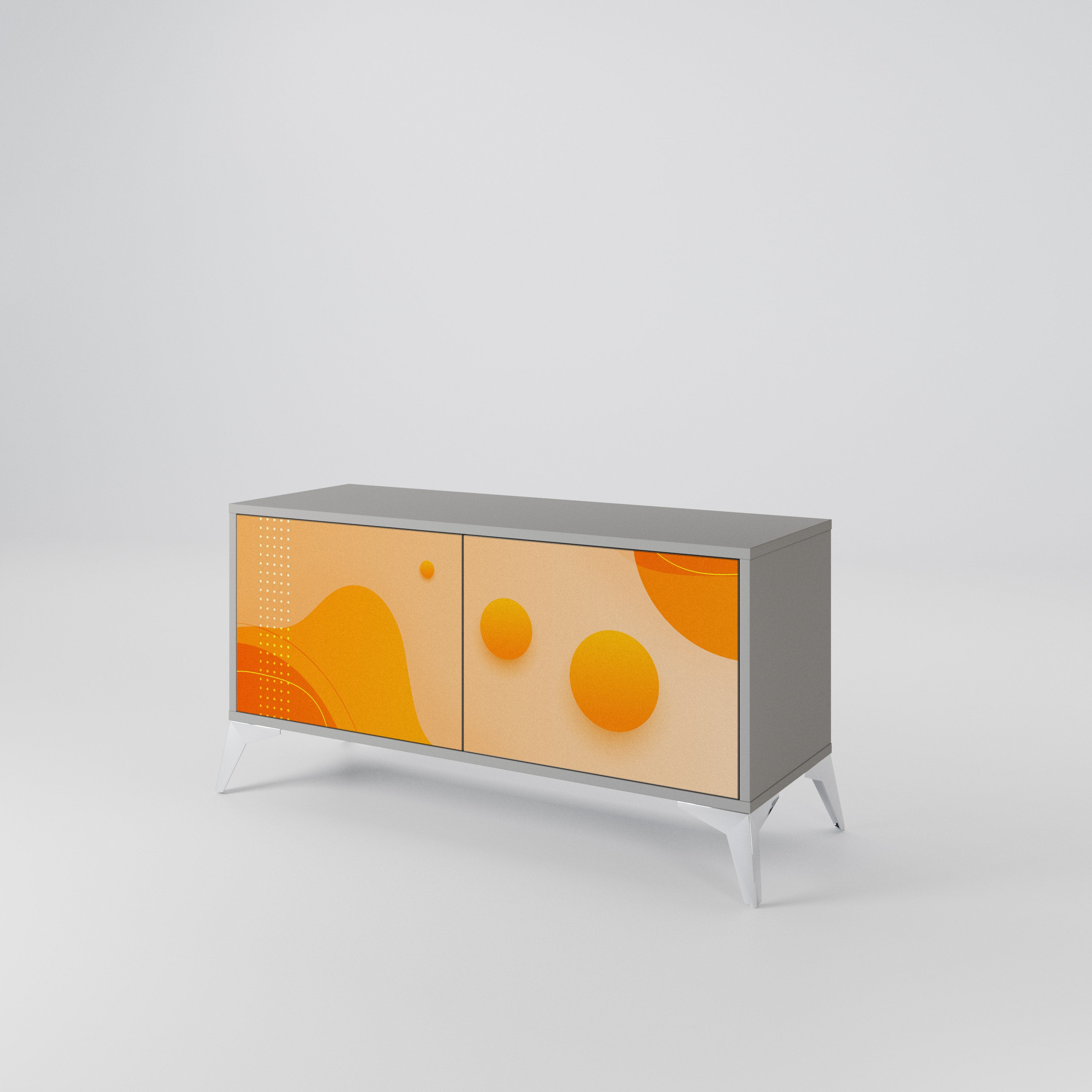 ORANGE ARRANGEMENT Mueble de TV Compacto de 2 puertas