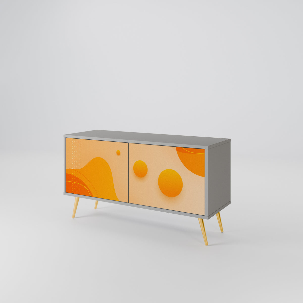 ORANGE ARRANGEMENT Mueble de TV Compacto de 2 puertas