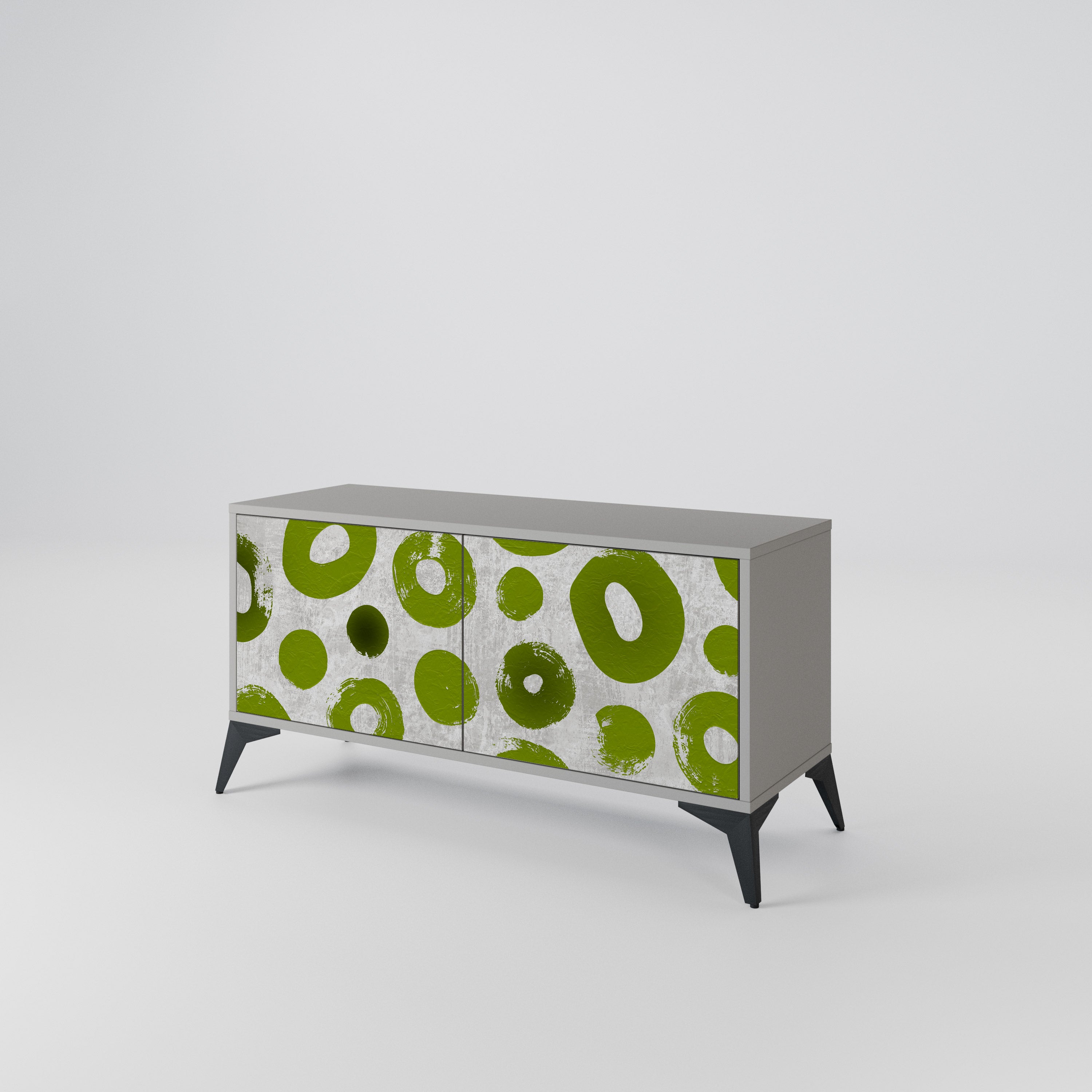 GREEN RHAPSODY Mueble de TV Compacto de 2 puertas