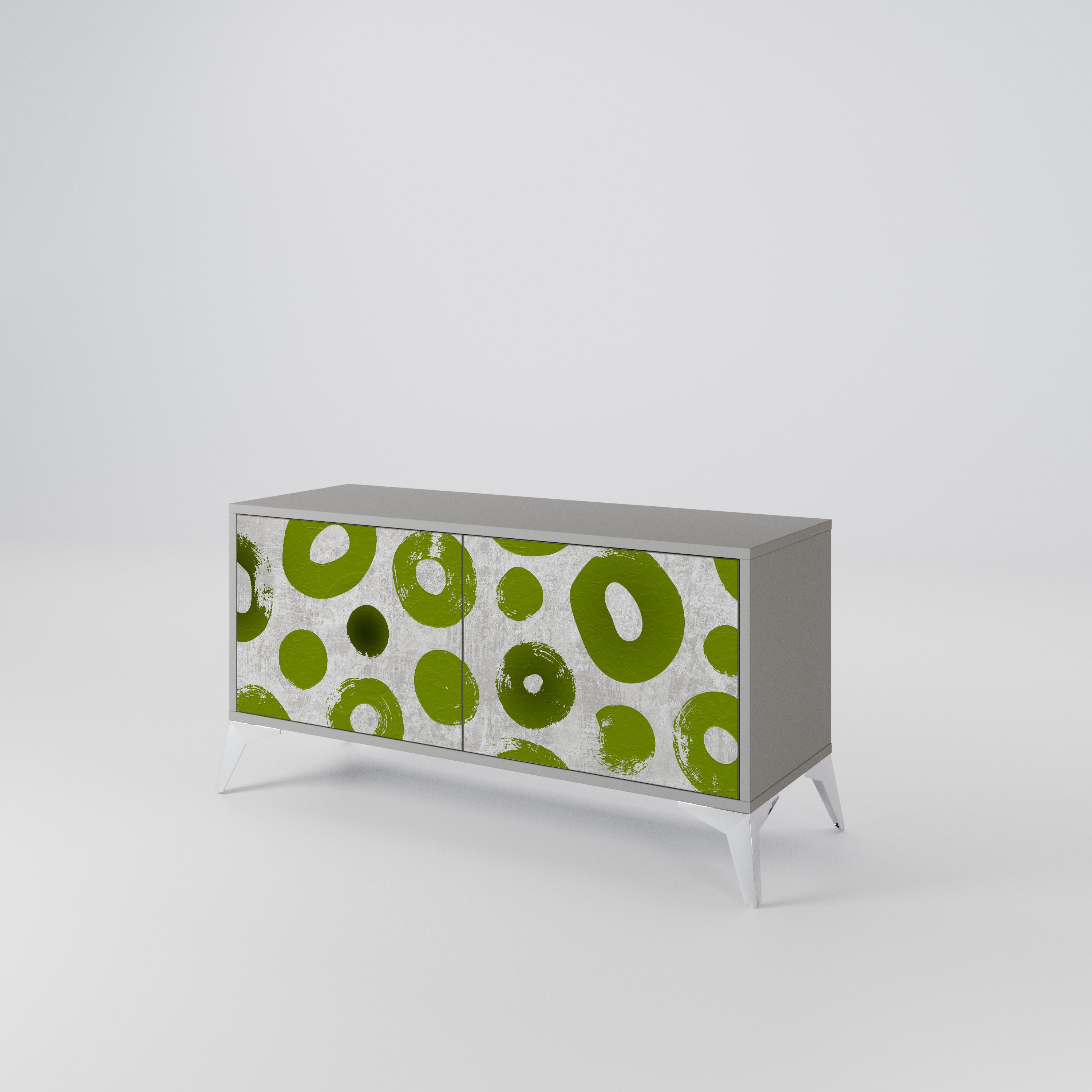 GREEN RHAPSODY Mueble de TV Compacto de 2 puertas