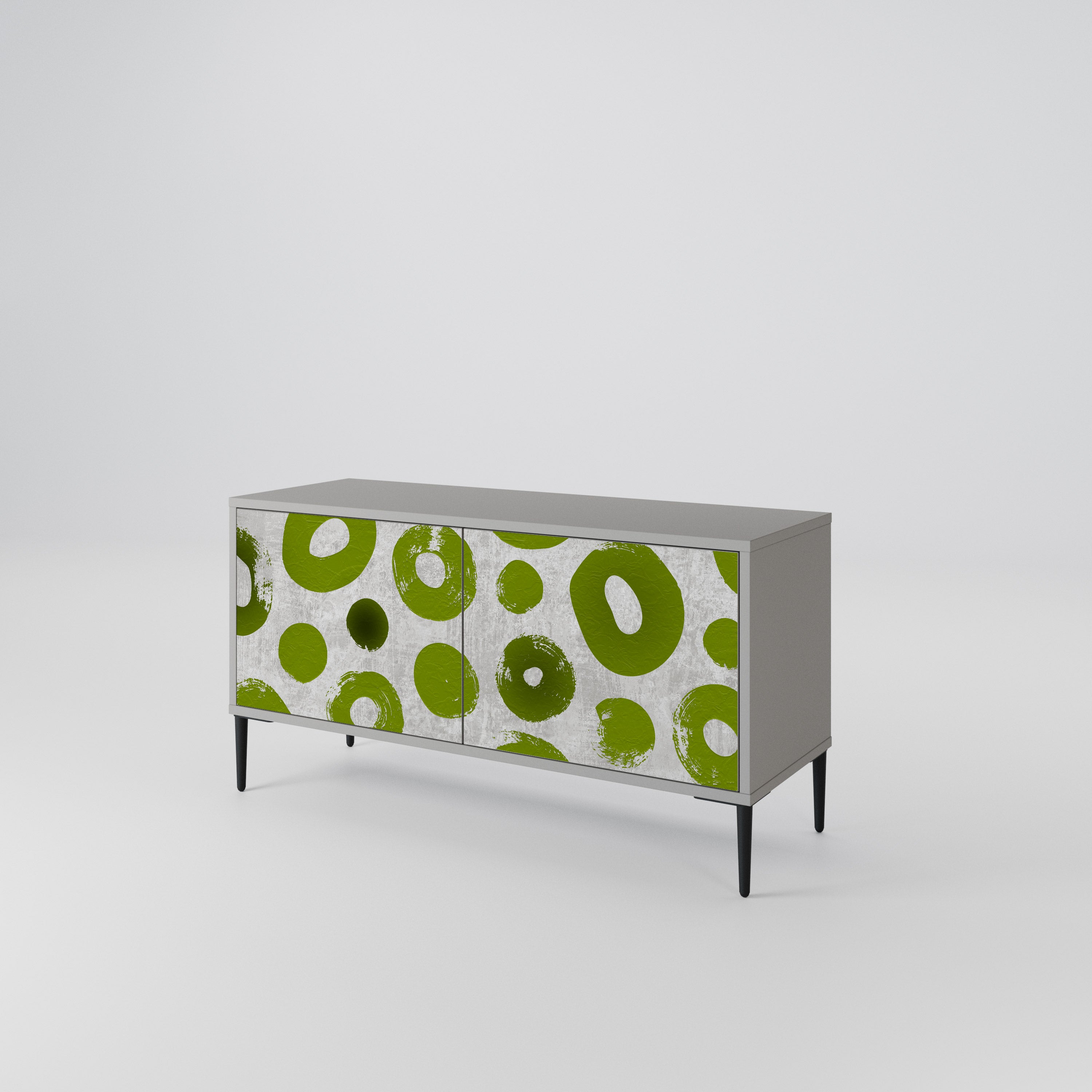 GREEN RHAPSODY Mueble de TV Compacto de 2 puertas