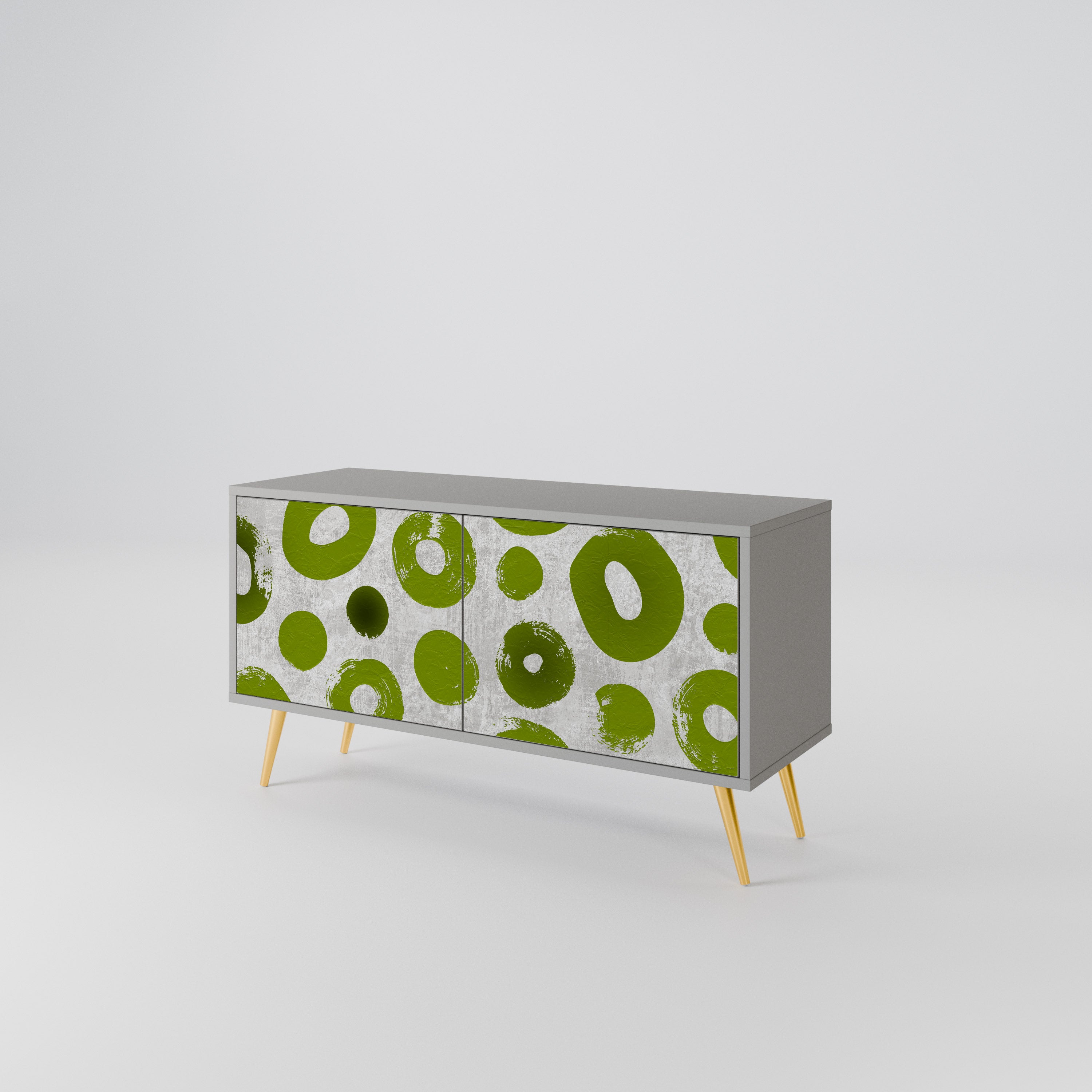 GREEN RHAPSODY Mueble de TV Compacto de 2 puertas