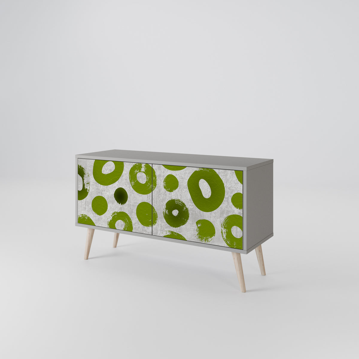 GREEN RHAPSODY Mueble de TV Compacto de 2 puertas