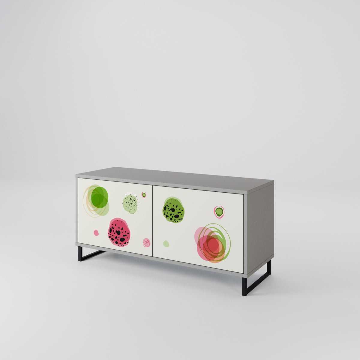 COLORFUL COSMOS Mueble de TV Compacto de 2 puertas