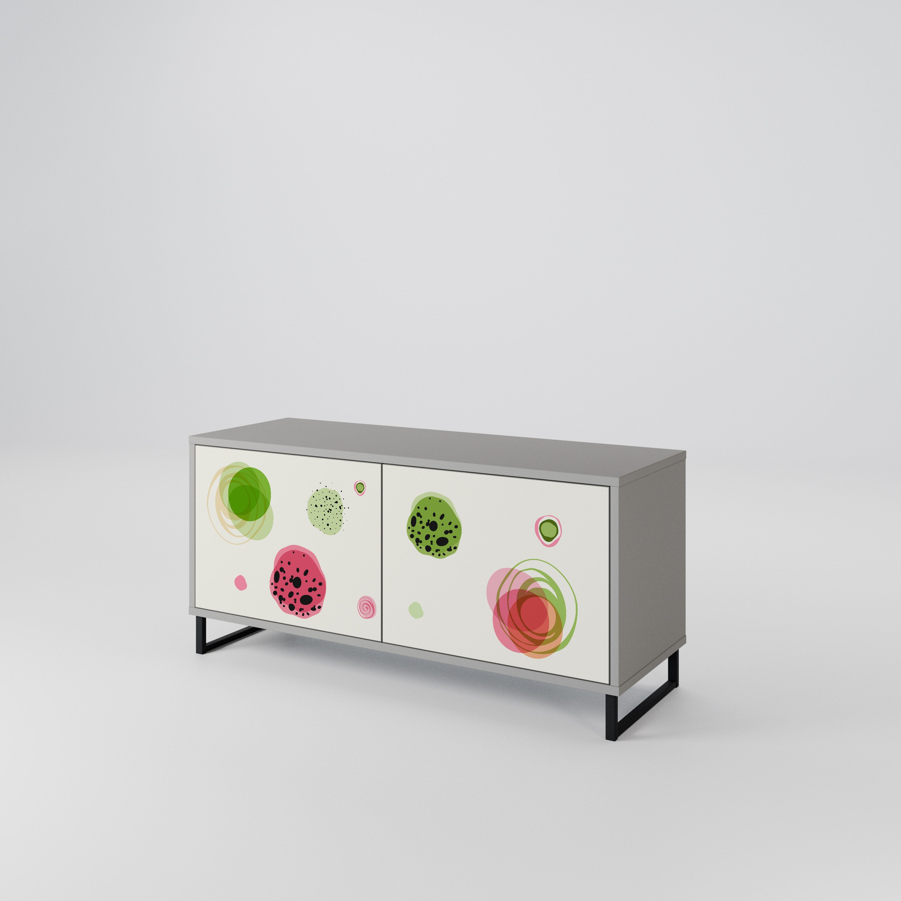 COLORFUL COSMOS Mueble de TV Compacto de 2 puertas