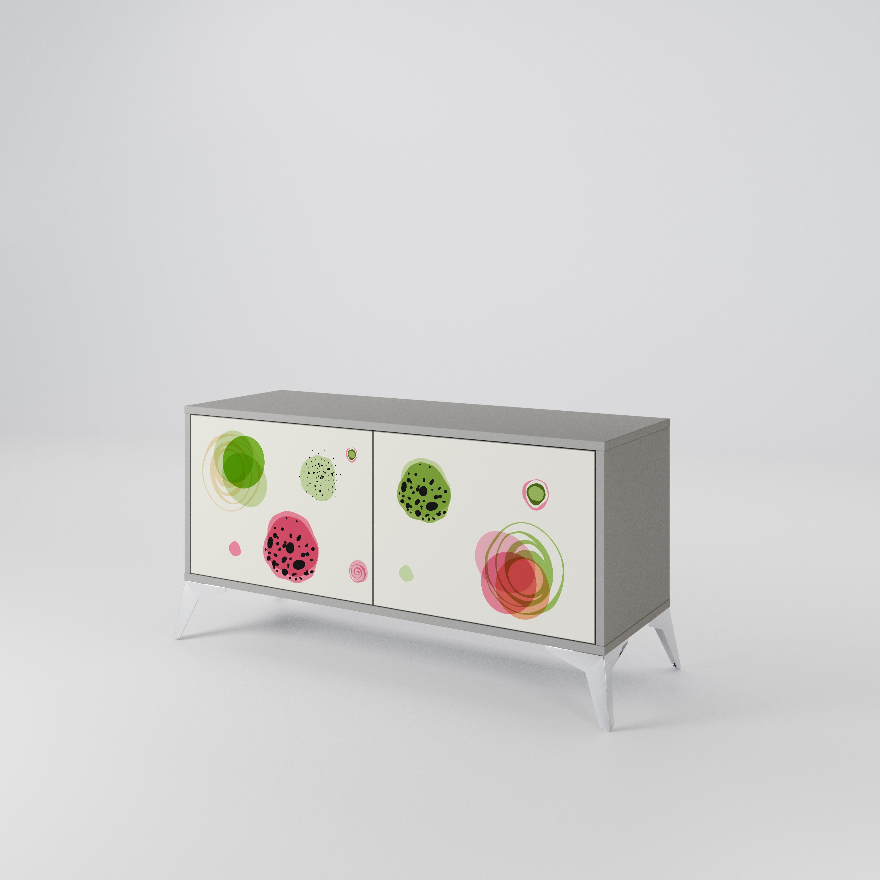 COLORFUL COSMOS Mueble de TV Compacto de 2 puertas