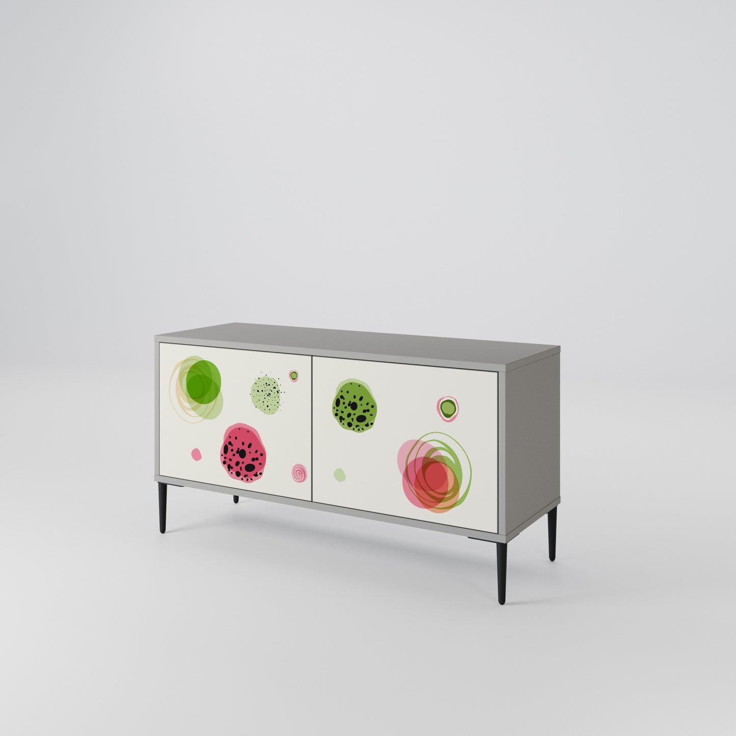 COLORFUL COSMOS Mueble de TV Compacto de 2 puertas