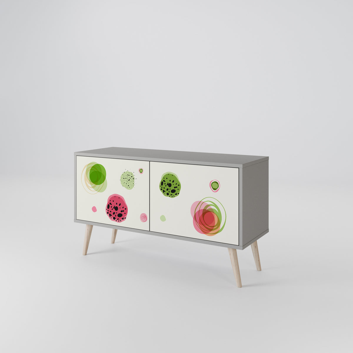 COLORFUL COSMOS Mueble de TV Compacto de 2 puertas