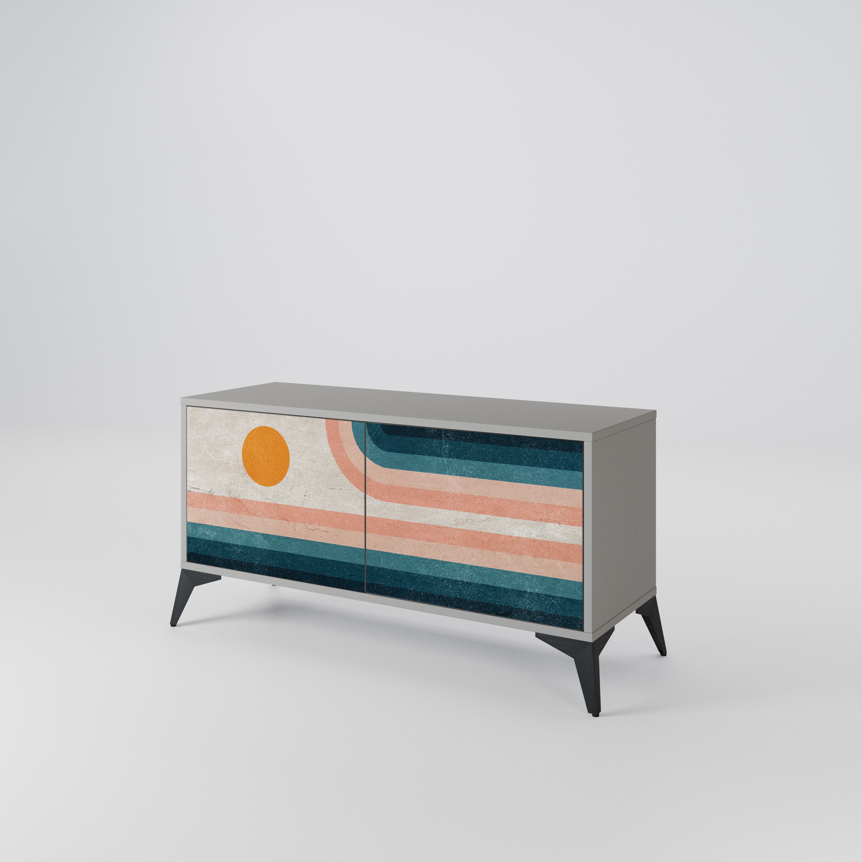 TWO HALVES Mueble de TV Compacto de 2 puertas