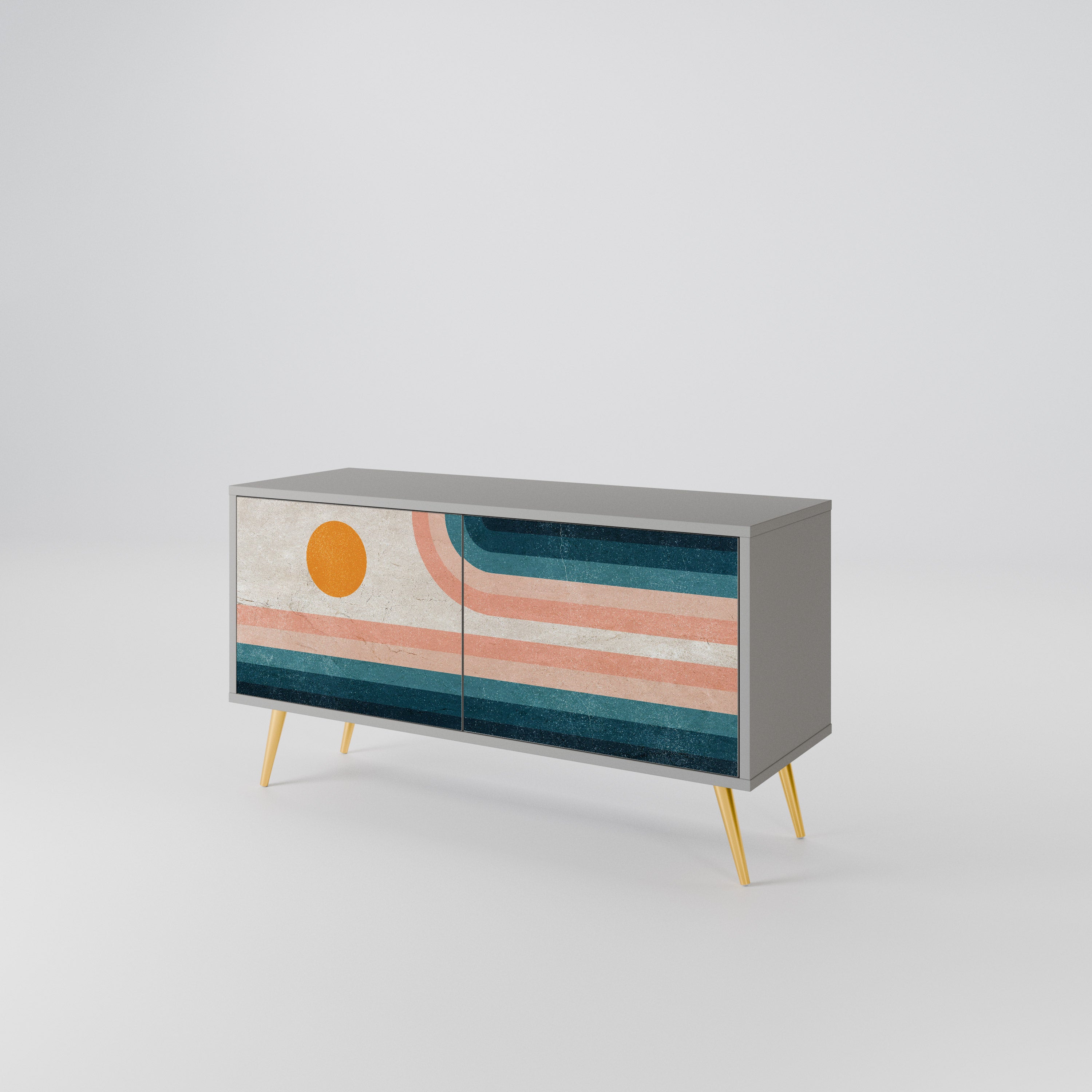 TWO HALVES Mueble de TV Compacto de 2 puertas