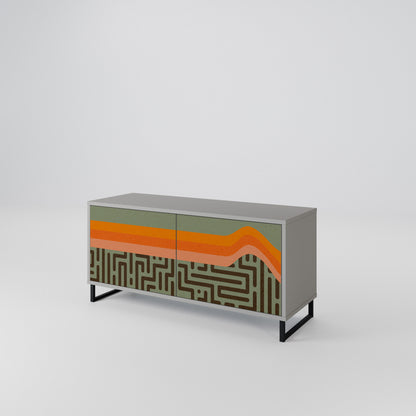 SIMPLE SOLUTIONS Mueble de TV Compacto de 2 puertas