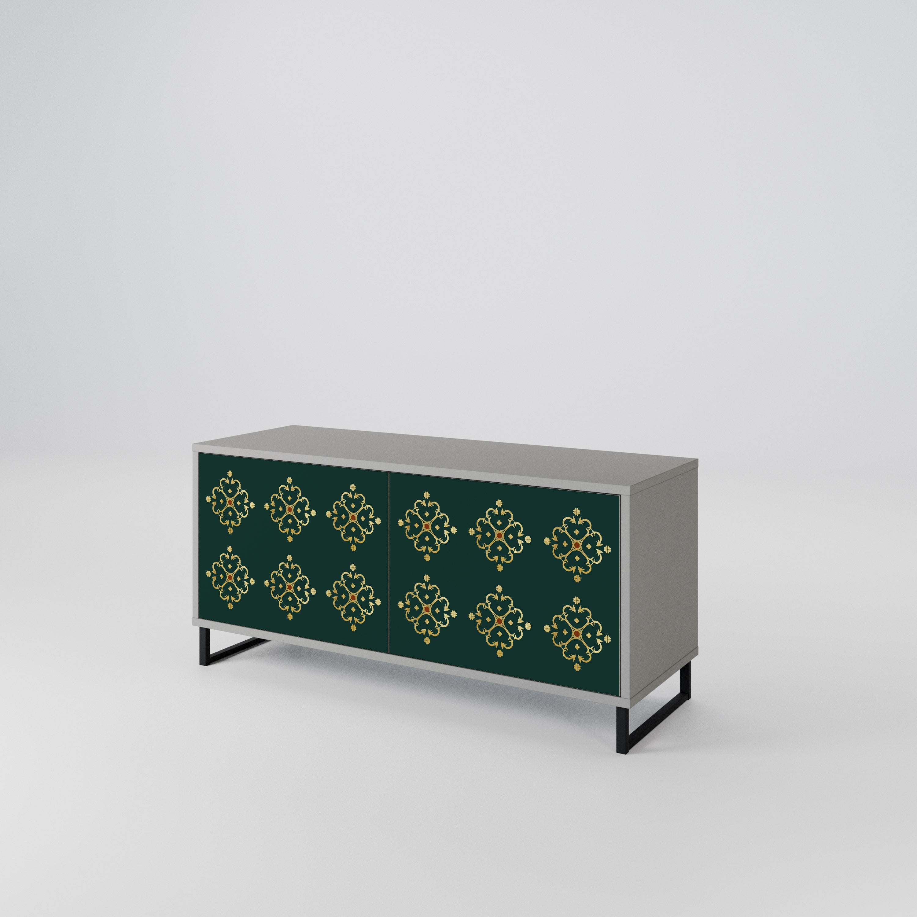 ROYAL MEDALLION Mueble de TV Compacto de 2 puertas