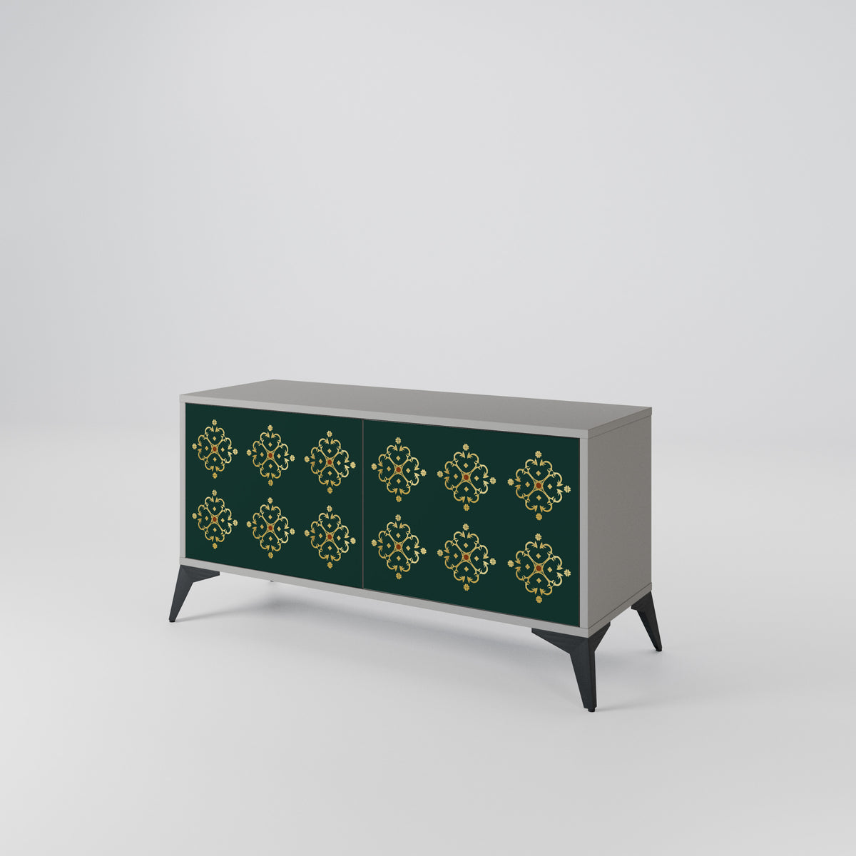 ROYAL MEDALLION Mueble de TV Compacto de 2 puertas