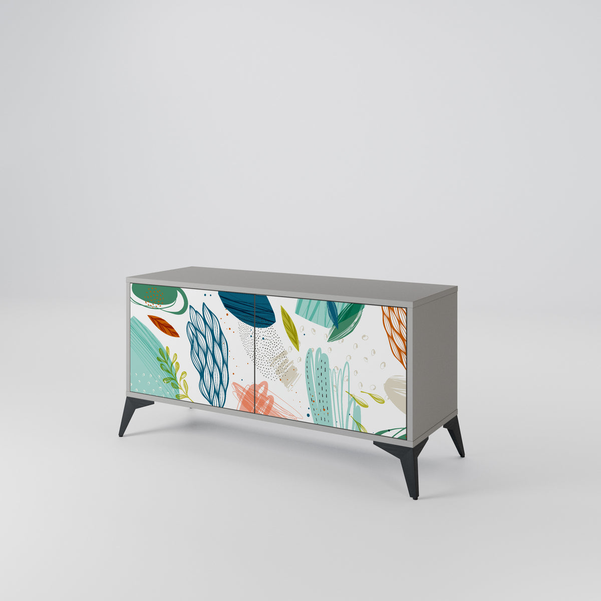 BOTANICAL HURRICANE Mueble de TV Compacto de 2 puertas