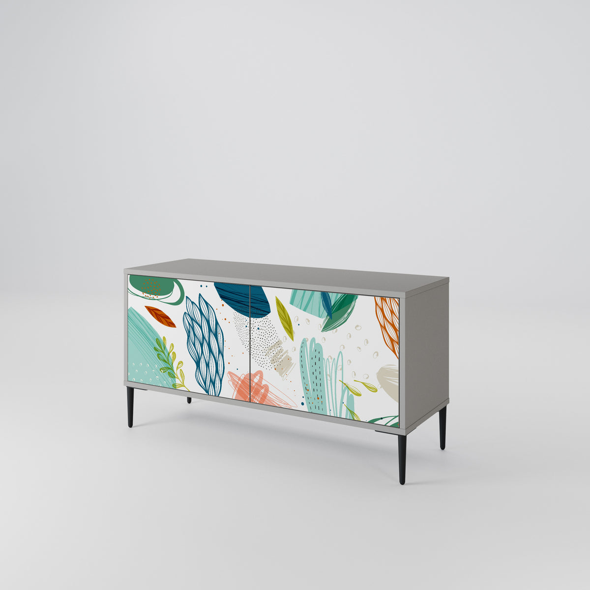BOTANICAL HURRICANE Mueble de TV Compacto de 2 puertas
