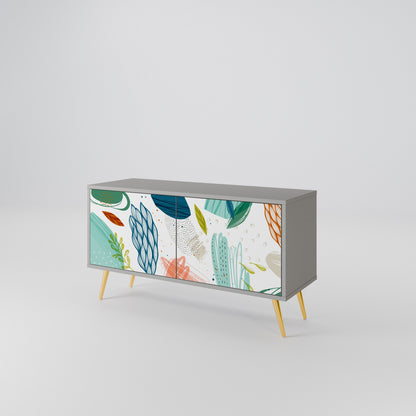 BOTANICAL HURRICANE Mueble de TV Compacto de 2 puertas