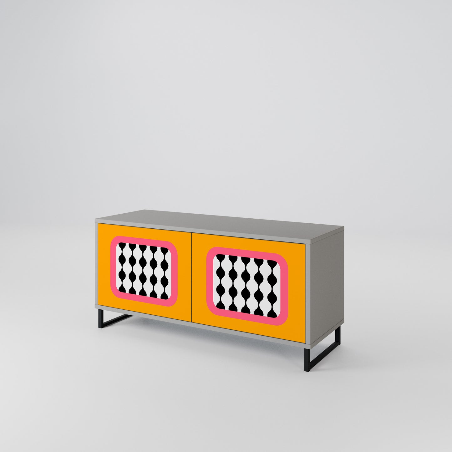 TEARS IN HEAVEN Mueble de TV Compacto de 2 puertas