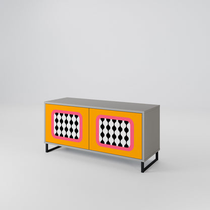 TEARS IN HEAVEN Mueble de TV Compacto de 2 puertas