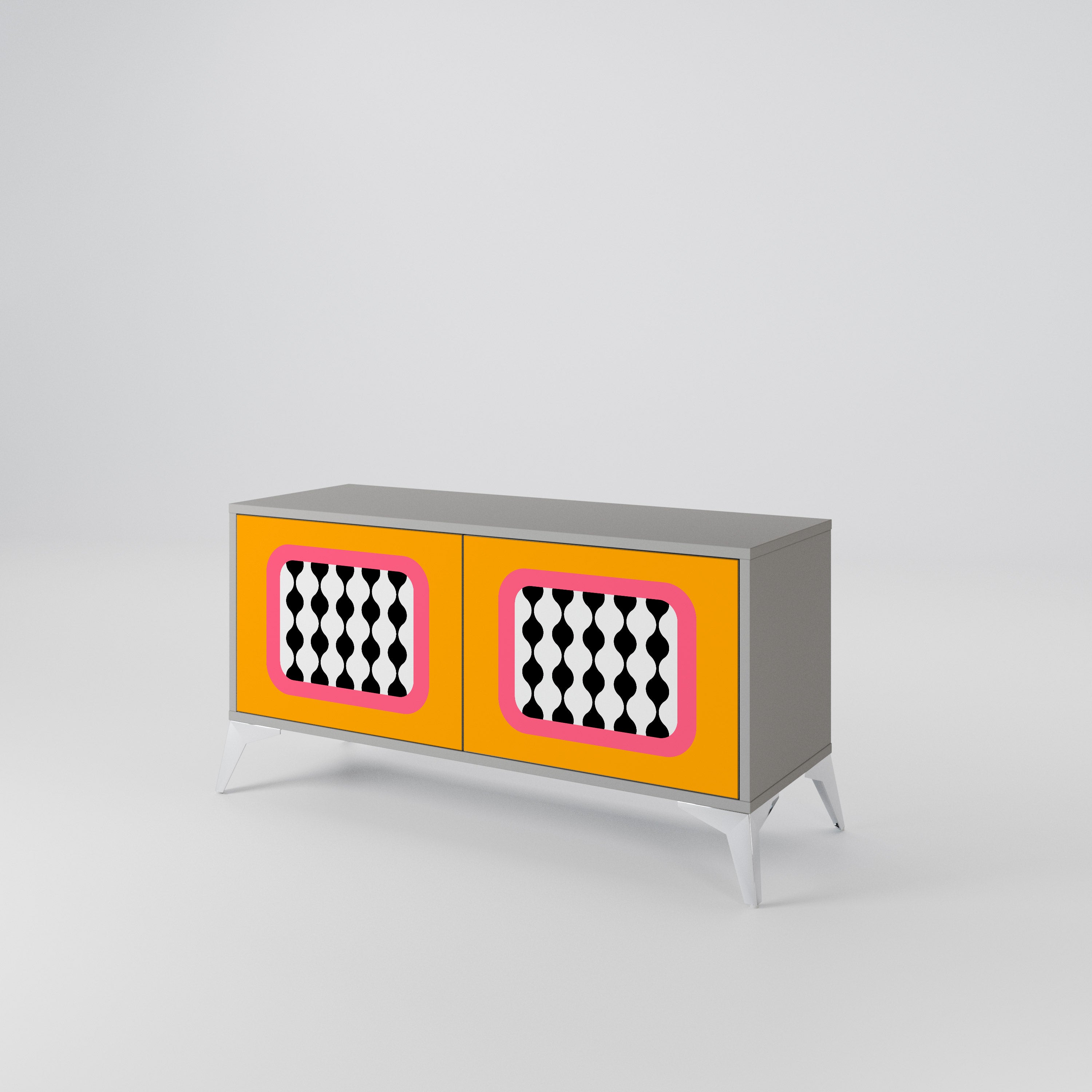 TEARS IN HEAVEN Mueble de TV Compacto de 2 puertas