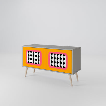 TEARS IN HEAVEN Mueble de TV Compacto de 2 puertas