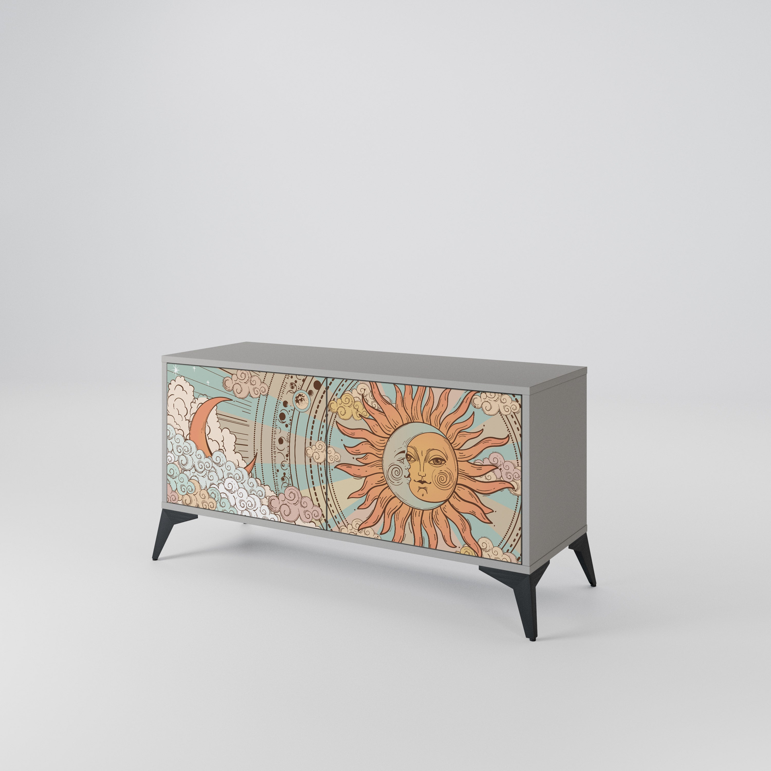 MYSTICAL STRUCTURE Mueble de TV Compacto de 2 puertas