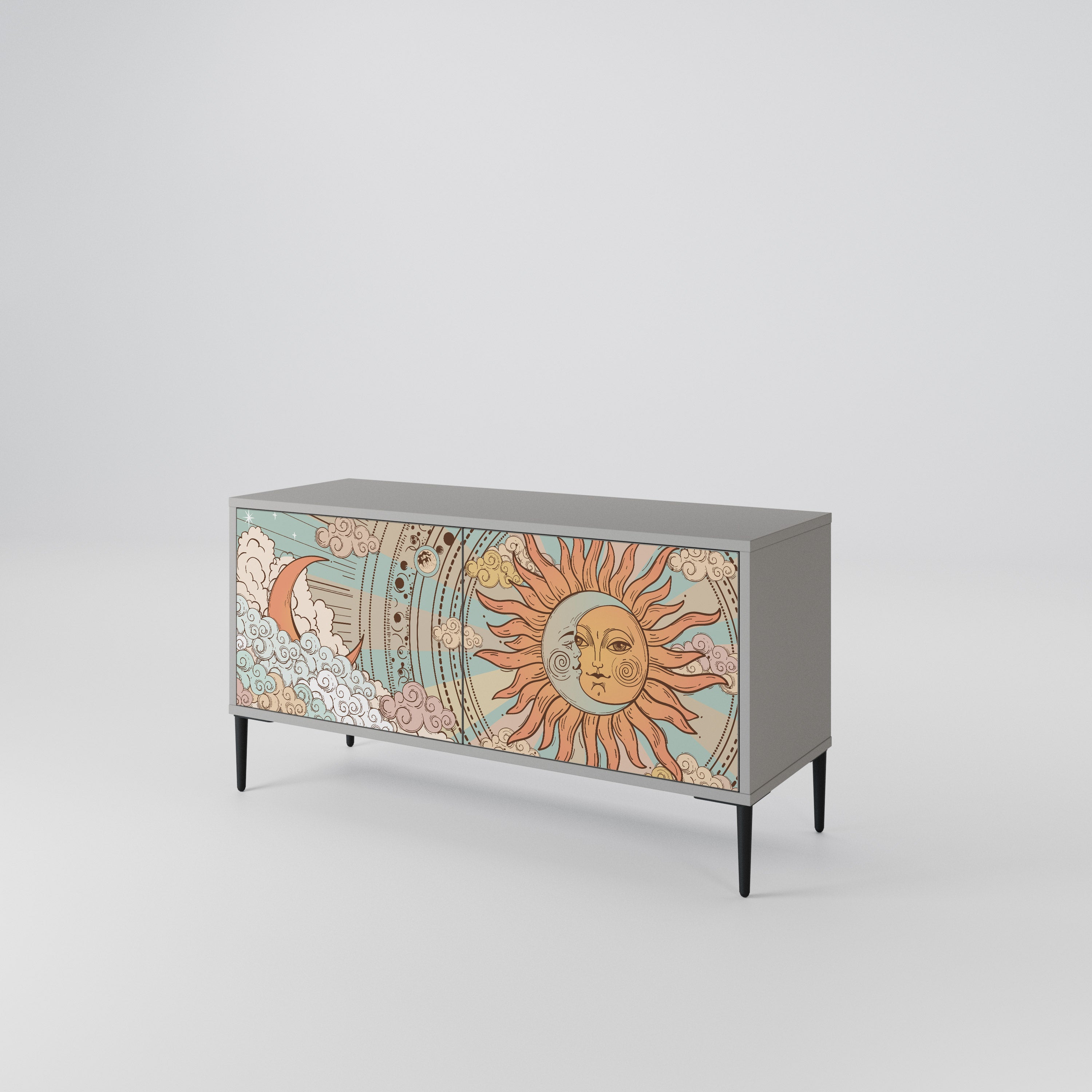 MYSTICAL STRUCTURE Mueble de TV Compacto de 2 puertas