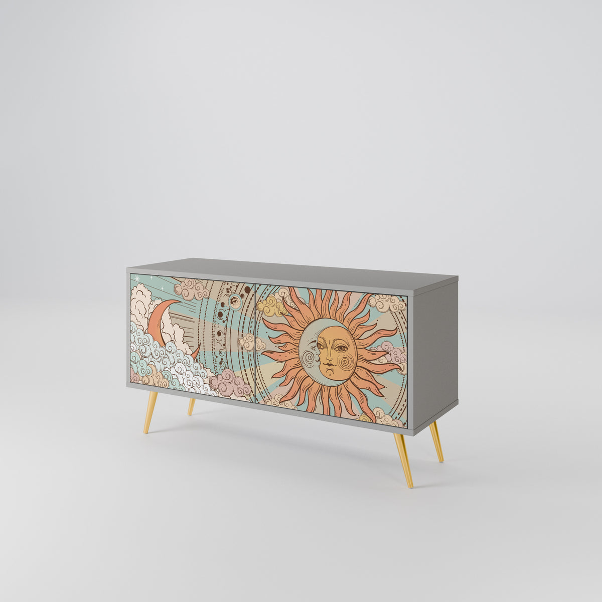 MYSTICAL STRUCTURE Mueble de TV Compacto de 2 puertas